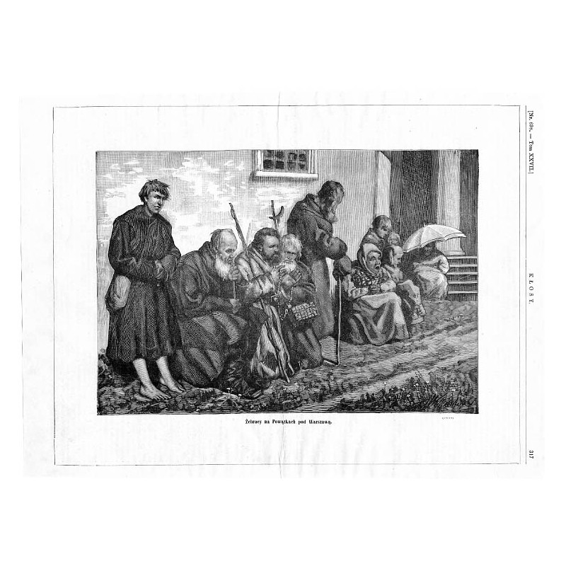 "Żebracy na Powązkach pod Warszawą. (5144)"