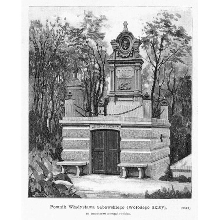 "Pomnik Władysława Sabowskiego (Wołodego Skiby), na cmentarzu powązkowskim. (2649)"