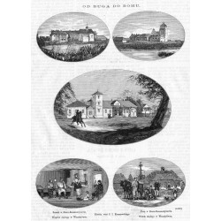 [1] "Zamek w Staro-Konstantynowie." [2] "Fara w Staro-Konstantynowie." [3] "Kisiele, wieś J. I. Kraszewskiego." [4] "Wnętrze