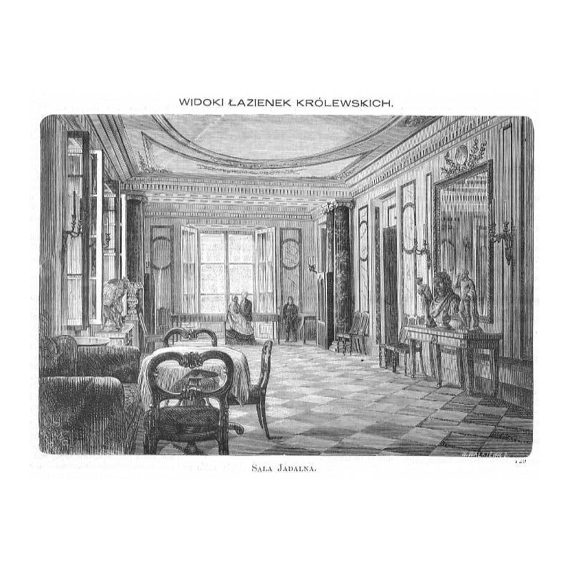 Sala jadalna. 729 / "SALA JADALNA. 729" / Warszawa. Łazienki Królewskie