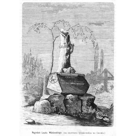 "Nagrobek Leszka Wiśniowskiego (na cmentarzu łyczakowskim we Lwowie.)"