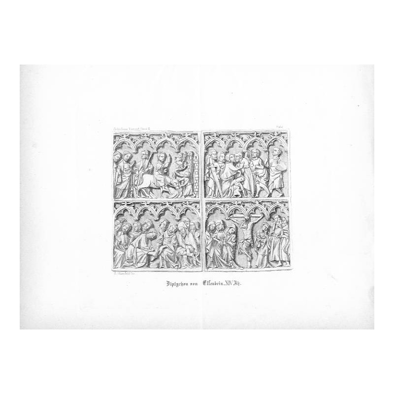 "Diptychon von Elfenbein. XIV Jh."