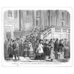 Warszawa. Przed Kościołem św. Krzyża w niedzielę po nabożeństwie (2140) / "WARSZAWA: PRZED KOŚCIOŁEM ŚWIĘTEGO KRZYŻA W NIEDZIELĘ