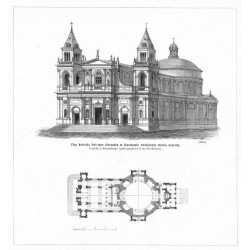"Plan Kościoła Świętego Alexandra w Warszawie, uwieńczony trzecią nagrodą. Projekt A. Krysińskiego [...] (6819)"