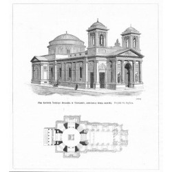 "Plan Kościoła Świętego Alexandra w Warszawie, uwieńczony drugą nagrodą. Projekt St. Szylera. (6810)"