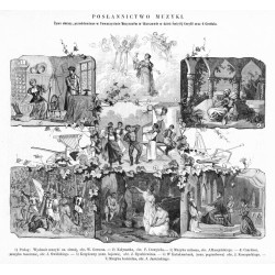 Posłannictwo Muzyki. Żywe obrazy / "POSŁANNICTWO MUZYKI. Żywe obrazy, przedstawione w Towarzystwie Muzyczném w Warszawie w dzień