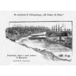 "Papiérnia, młyn i park pałacu w Miropolu. Rysował W. Zamarajew."