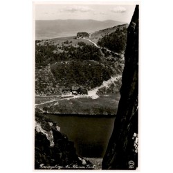 Riesengebirge. Am Kleinen Teich. Silesia 5381 / Rewers: Riesengebirge. Felsabhänge am Kleinen Teich. Kleine Teichbaude u. Hampel