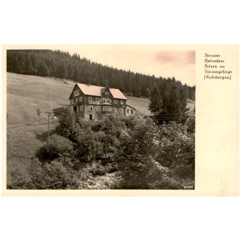 Pension Belvedere. Petzer im Riesengebirge (Sudetengau). 79304