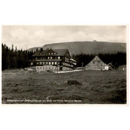 Riesengebirge. Schlingelbaude mit Blick zur Prinz-Heinrich-Baude.