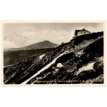 Riesengebirge. Prinz-Heinrich-Baude 1410 m ü. M. mit Schneekoppe