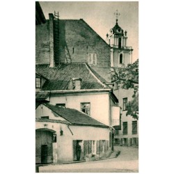 Nr 13. Wilno - Zaułek Literacki i dom w którym mieszkał A. Mickiewicz Fot. Jan Bułhak Art. Fot.