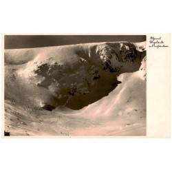Alpines Skigelände a. d. Teichrändern / Rewers: Riesengebirge. Die mächtigen Hänge an den Teichrändern am Kleinen Teich