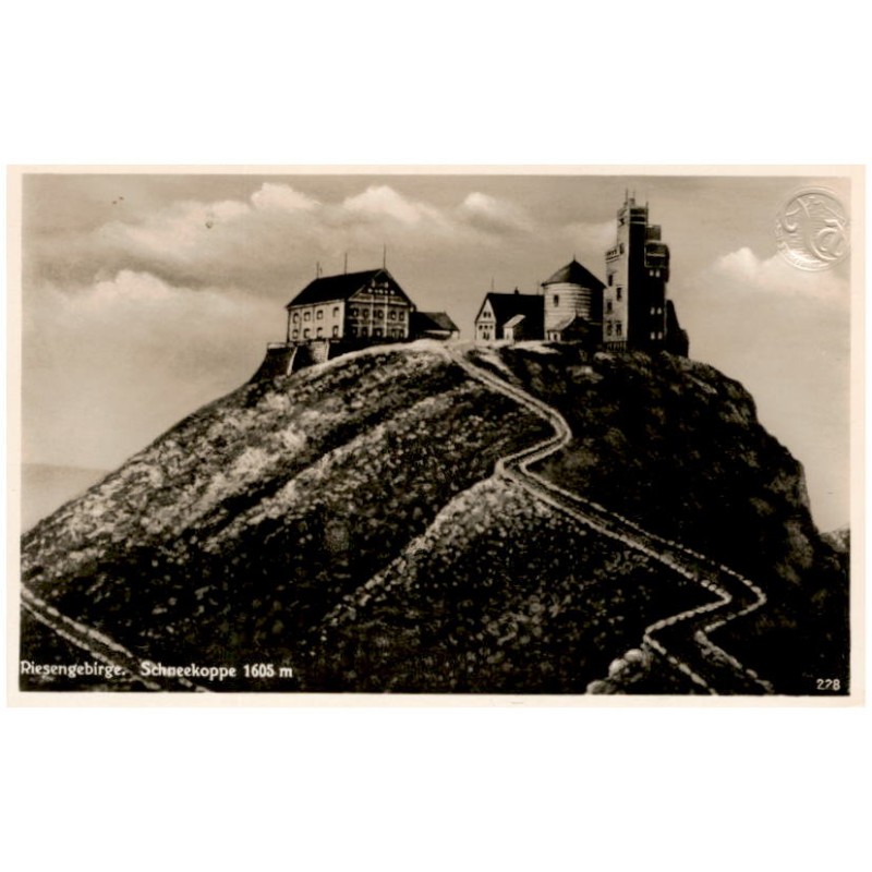 Riesengebirge. Schneekoppe 1605 m 228 / Rewers: Nur auf der Koppe hohen Warte...
