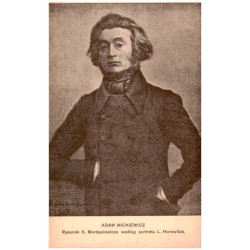 Adam Mickiewicz. Rysunek K. Mordasiewicza według portretu L. Horowitza.