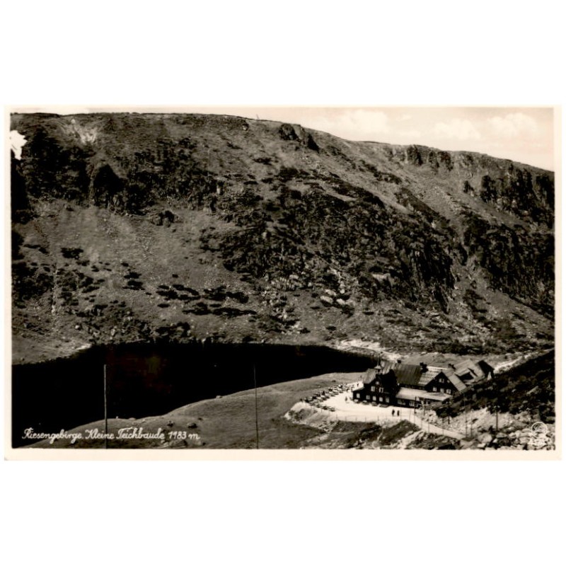 Riesengebirge. Kleine Teichbaude 1183 m. Silesia 4174 / Rewers: Riesengebirge. Kleine Teichbaude 1185 m Seehöhe. Alpin am Ufer d