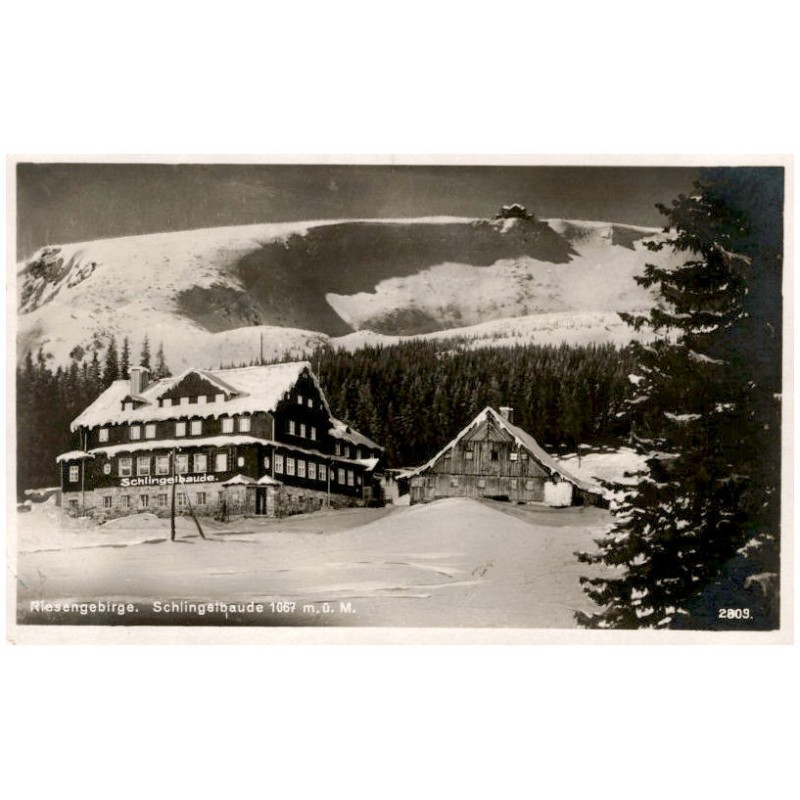 Riesengebirge. Schlingelbaude 1067 m ü. M. 2809.