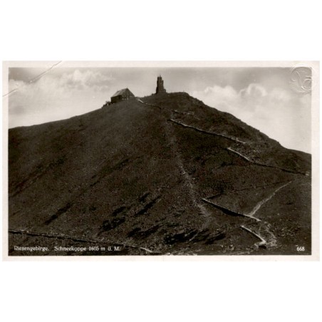 Riesengebirge. Schneekoppe 1605 m ü. M. 668 / Rewers: Nur auf der Koppe hohen Warte [...]