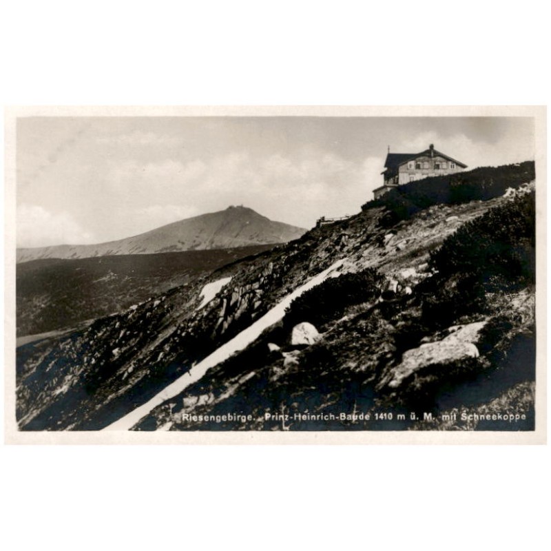 Riesengebirge. Prinz-Heinrich-Baude 1410 m ü. M. mit Schneekoppe
