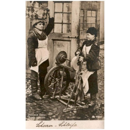 Types Russes. Русскіи типы / Scheeren - Schleifer / szlifierz noży