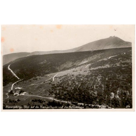 Riesengebirge. Blick auf die Hampelbaude und die Schneekoppe. 274.