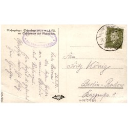 101 / Rewers: Riesengebirge: Schneekoppe 1605 m ü. d. M. mit Schlesierhaus u. Riesenbaude.