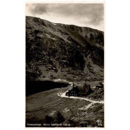 Riesengebirge. Kleine Teichbaude 1183 m. Silesia 2238 / Rewers: Riesengebirge. Kleine Teichbaude 1185 m Seehöhe. Alpin am Ufer d