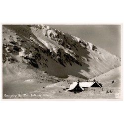 Riesengebirge. Die Kleine Teichbaude 1183 m. Silesia 4308 / Rewers: Riesengebirge. Alpines Skigelände an der Kleinen Teichbaude