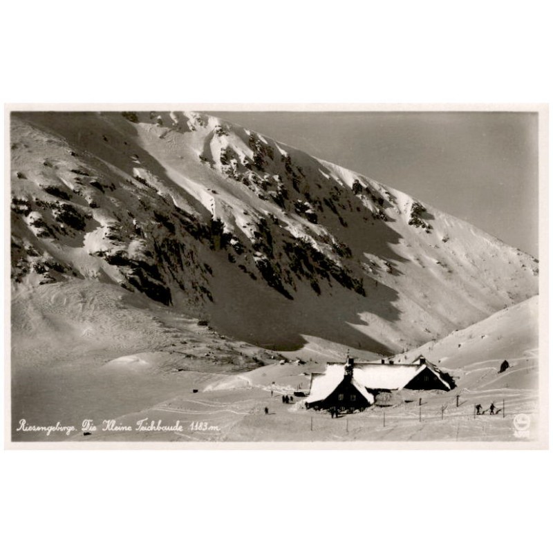 Riesengebirge. Die Kleine Teichbaude 1183 m. Silesia 4308 / Rewers: Riesengebirge. Alpines Skigelände an der Kleinen Teichbaude