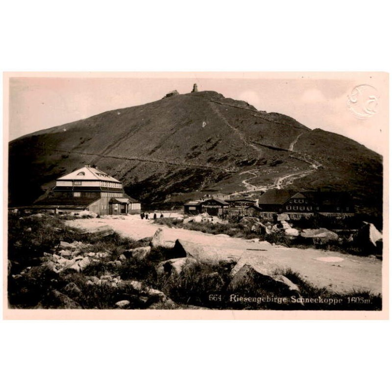 664 Riesengebirge. Schneekoppe 1605m. / Rewers: Nur auf der Koppe Hohen Warte [...]