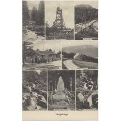 Isergebirge. Kleine Iser. Tafelfichte, 1122 m. Grosse Iser. Tafelfichte, Baude. Kammhäuserweg. Hegebachfall. Theodor - Körnerste