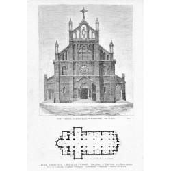 Nowy Kościół na Koszykach w Warszawie / [1] "NOWY KOŚCIÓŁ NA KOSZYKACH W WARSZAWIE. [...] 1200" [2] [Rzut kościoła]