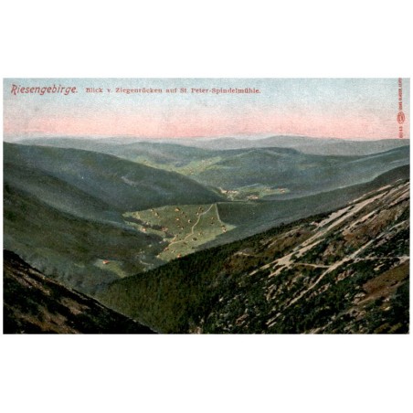 Riesengebirge. Blick v. Ziegenrücken auf St. Peter-Spindelmühle.