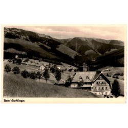 Hotel Buchberger. 55616 / Rewers: Hotel Buchberger. St. Peter-Spindelmühle - Sudetengau-Riesengebirge. Ruf Nr. 9 - Seehöhe 810 m