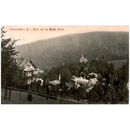 Johannisbad i. B. - Blick auf die evang. [Kath.] Kirche. 22497
