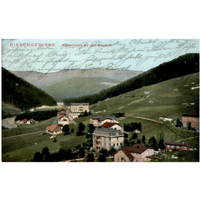 Riesengebirge. Spindelmühle mit dem Elbgrund