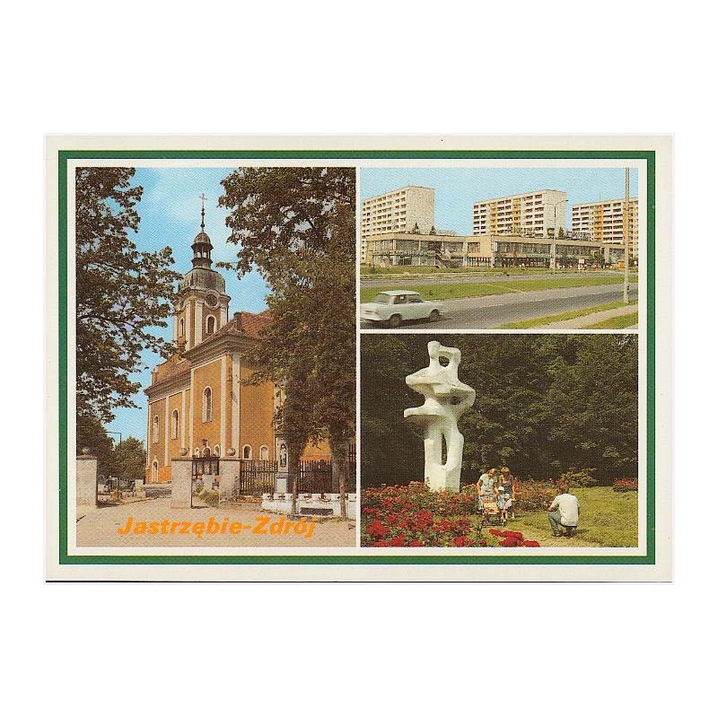 Jastrzębie-Zdrój. Miasto i uzdrowisko [...] Klasycystyczny kościół z 1825 r. Osiedle mieszkaniowe im. Gustawa Morcinka. Park Zdr