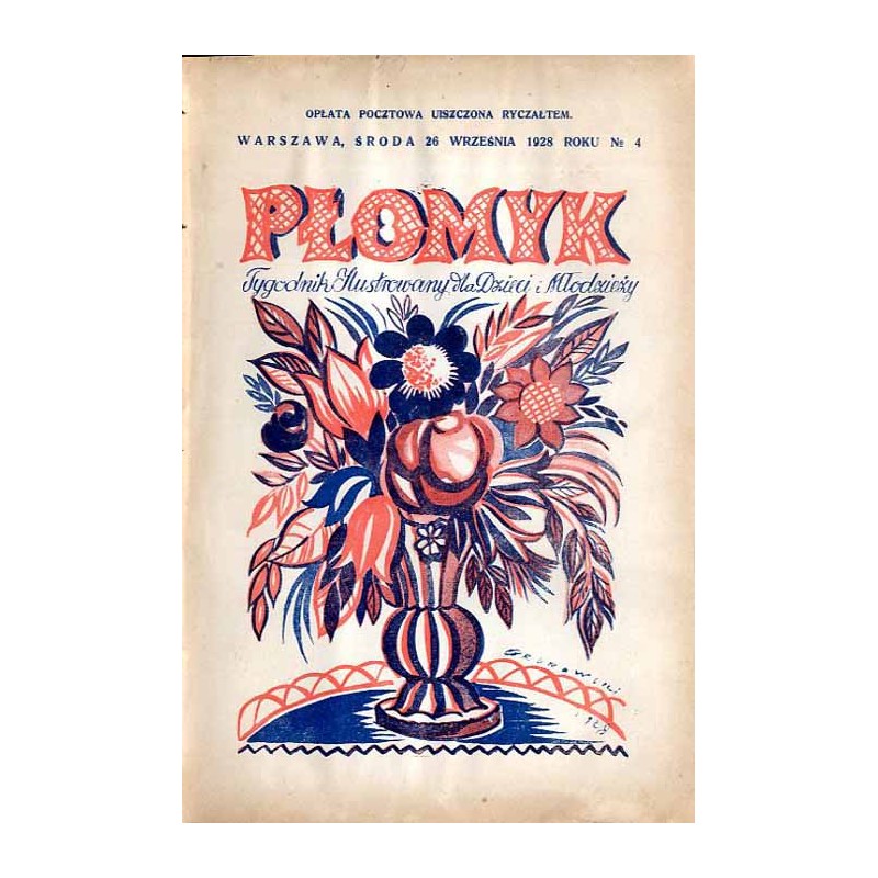 Płomyk. Tygodnik ilustrowany dla dzieci i młodzieży. R. 13 (1928). Nr 4 (26 września 1928) / Tadeusz Gronowski