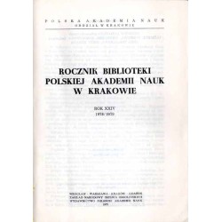 Rocznik Biblioteki Polskiej Akademii Nauk w Krakowie. R. 24 (1978/1979)