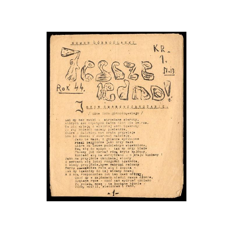 Jeszcze Jedno. R.1921. Nr 13 [bardzo rzadkie czasopismo harcerskie]
