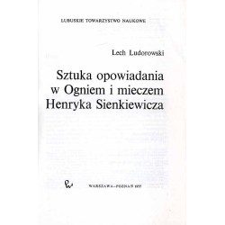 Sztuka opowiadania w "Ogniem i mieczem" Henryka Sienkiewicza