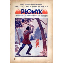 Płomyk. Tygodnik ilustrowany dla dzieci i młodzieży. R. 13 (1929). Nr 21 (23 stycznia 1929) / C. Kaczmarczyk krasnoludek
