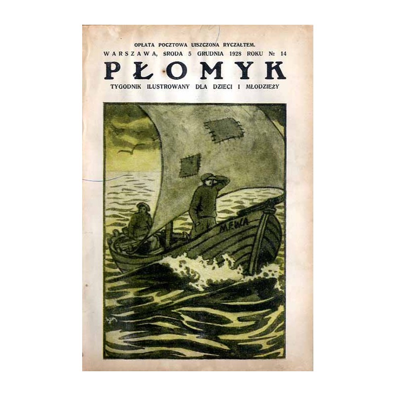 Płomyk. Tygodnik ilustrowany dla dzieci i młodzieży. R. 13 (1928). Nr 14 (5 grudnia 1928) / komiks "Nieudany obiad"
