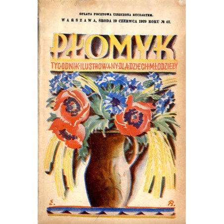 Płomyk. Tygodnik ilustrowany dla dzieci i młodzieży. R. 13 (1929). Nr 42 (19 czerwca 1929) / Edmund Bartłomiejczyk / por. Kazimi