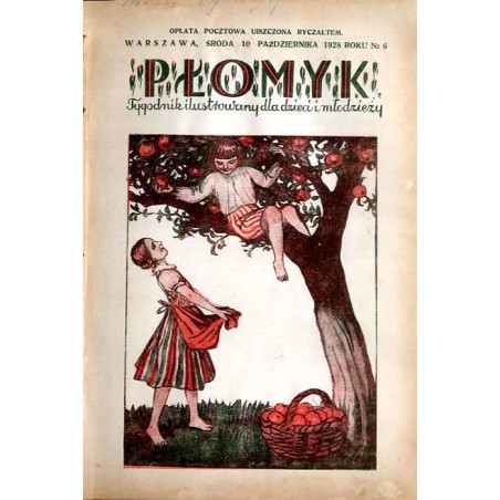 Płomyk. Tygodnik ilustrowany dla dzieci i młodzieży. R. 13 (1928). Nr 6 (10 października 1928) / winobranie / kolarstwo