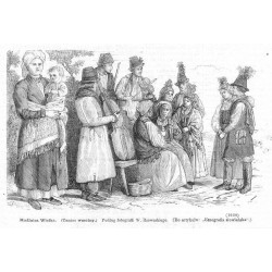 "Modlnica Wielka. (Taniec weselny.) Podług fotografii W. Rzewuskiego. (Do artykułu "Etnografia słowiańska".) (1930)"