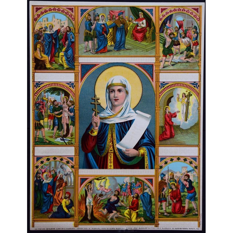 "LA VIE DE Ste BARBE. LIFE OF S. BARBARA. LEVEN DER H. BARBARA. VITA DJ SANTA BARBARA. ŻYWOT Śtej BARBARY LA VIDA DE S. BARBARA