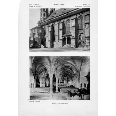 Görlitz. Peterskirche / Lutsch: Bilderwerk schlesischer Kunstdenkmäler 42 / "GÖRLITZ Görlitz . PETERSKIRCHE TAFEL 42 MITTELALTER