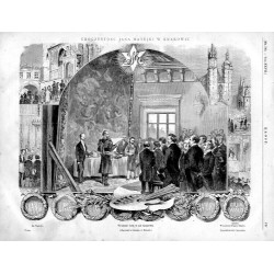 Uroczystość ku czci Jana Matejki w 1878 w Krakowie / "UROCZYSTOSC JANA MATEJKI W KRAKOWIE Na Wawelu. Uczta. Wręczenie berła w sa