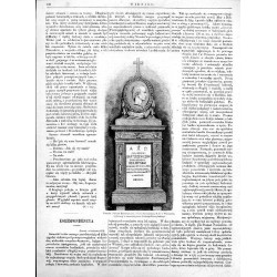 "Pomnik Juliana Bartoszewicza w koś. Nawiedzenia N. P. w Warszawie, wykonany z marmuru przez Andrzeja Pruszyńskiego." / faktyczn